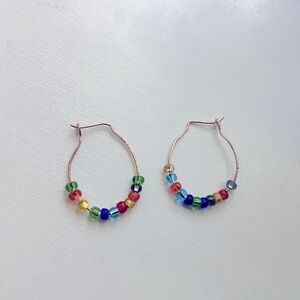 Hoop Earrings with Beads